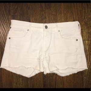 Citizens White denim shorts